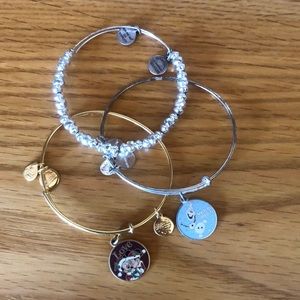 Three Disney Christmas alex & ani bracelets